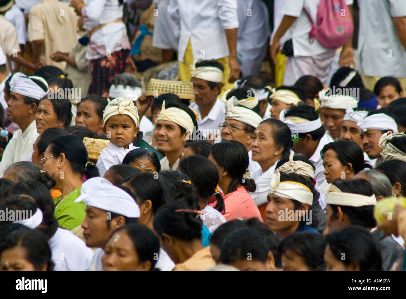 En Basukian Odalan Pura Besakih ou Puseh Jagat Temple Hindou Bali Indonésie Banque D'Images