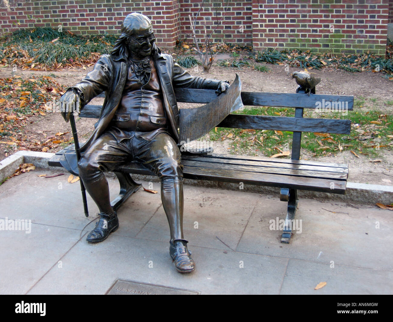 Statue de Benjamin Franklin University of Pennsylvania Philadelphie Banque D'Images