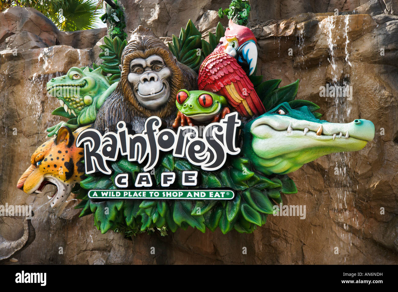Rainforest Cafe, Downtown Disney Marketplace, Lake Buena Vista, Orlando, Floride, USA Banque D'Images