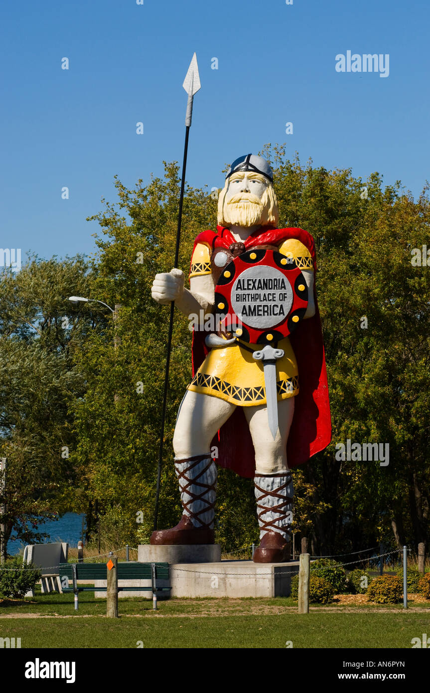 28 pieds de haut statue de grand viking à Alexandria, Minnesota Ole Banque D'Images