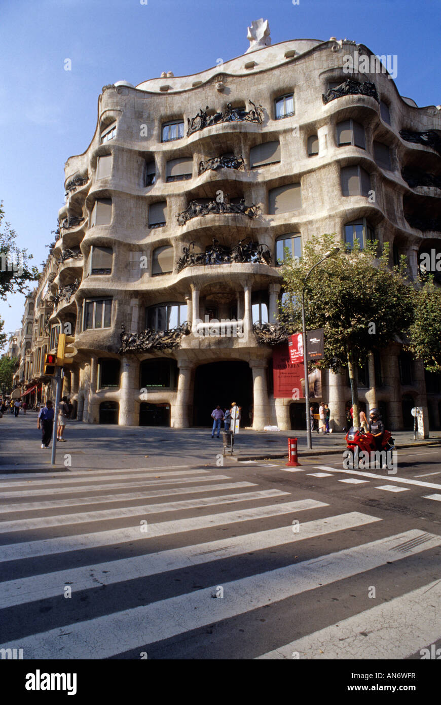 La Pedrera Casa Mila Barcelone Espagne Banque D'Images