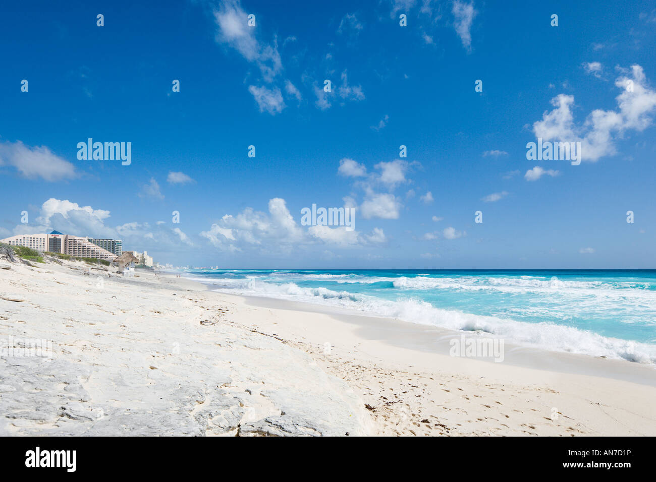 Playa Delfines, Cancun, péninsule du Yucatan, Quintana Roo, Mexique, Côte Des Caraïbes Banque D'Images