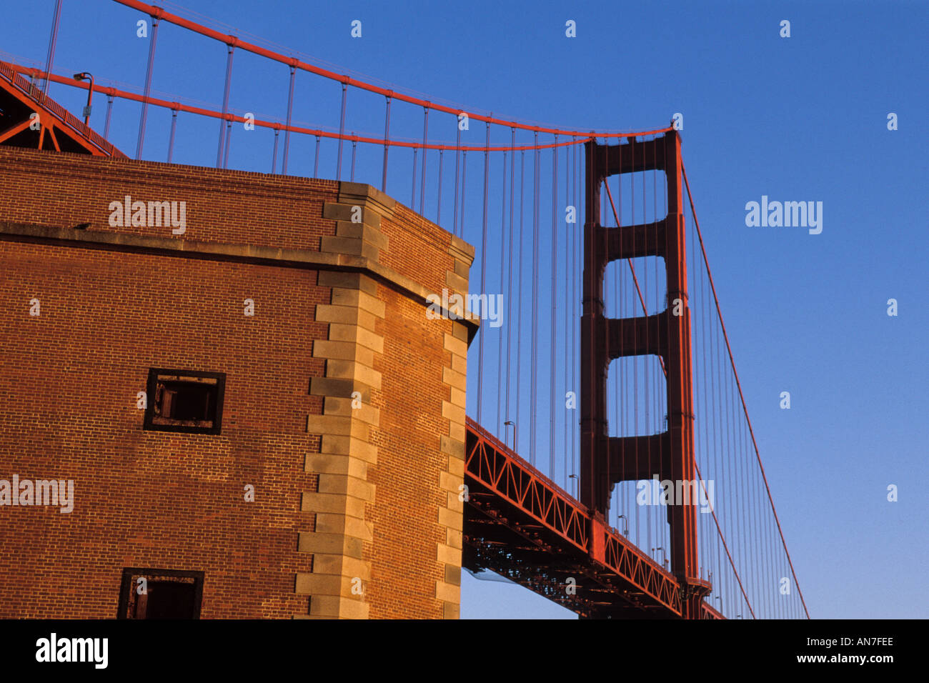 La Californie, San Francisco, Fort Point, GGNRA Banque D'Images
