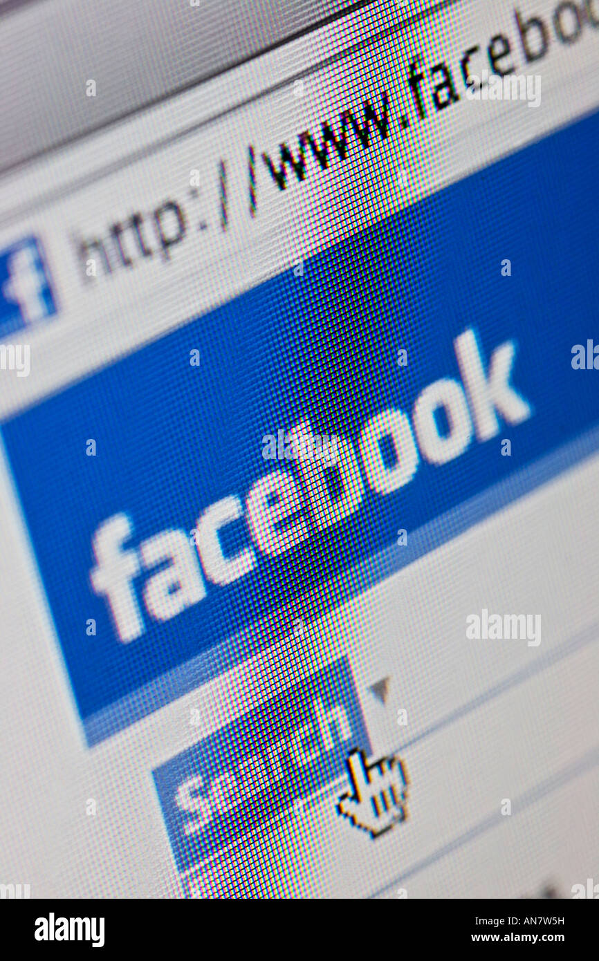 Facebook social community website www facebook com Banque D'Images
