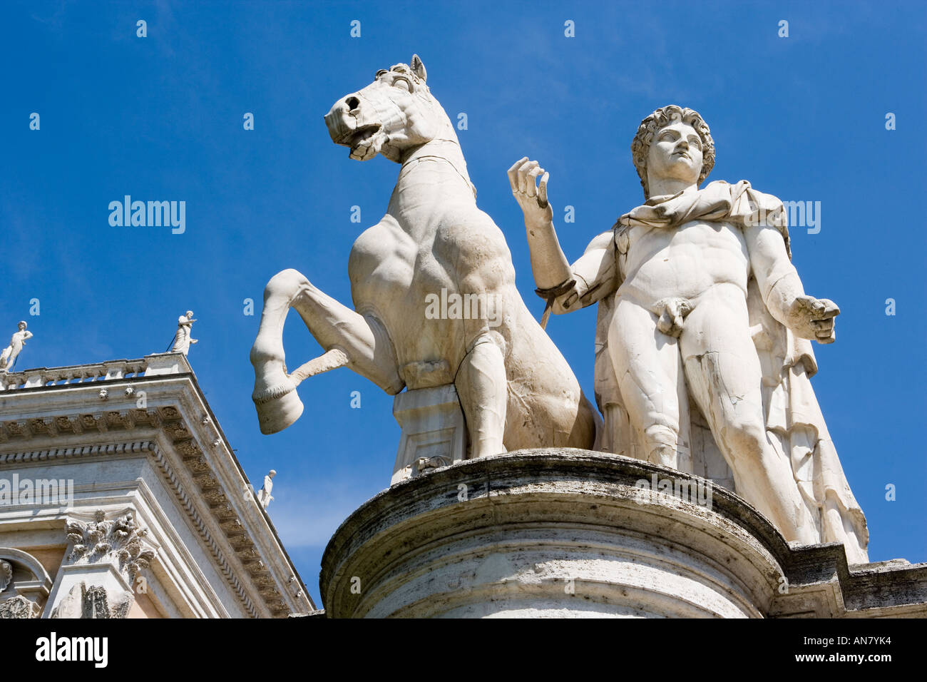 Statue de Castor au Capitole Rome Italie Banque D'Images