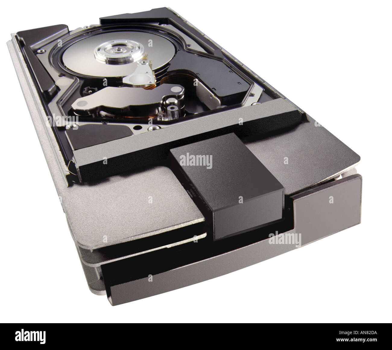 disque dur de l'ordinateur sur fond blanc disque scsi remplaçable à chaud Banque D'Images