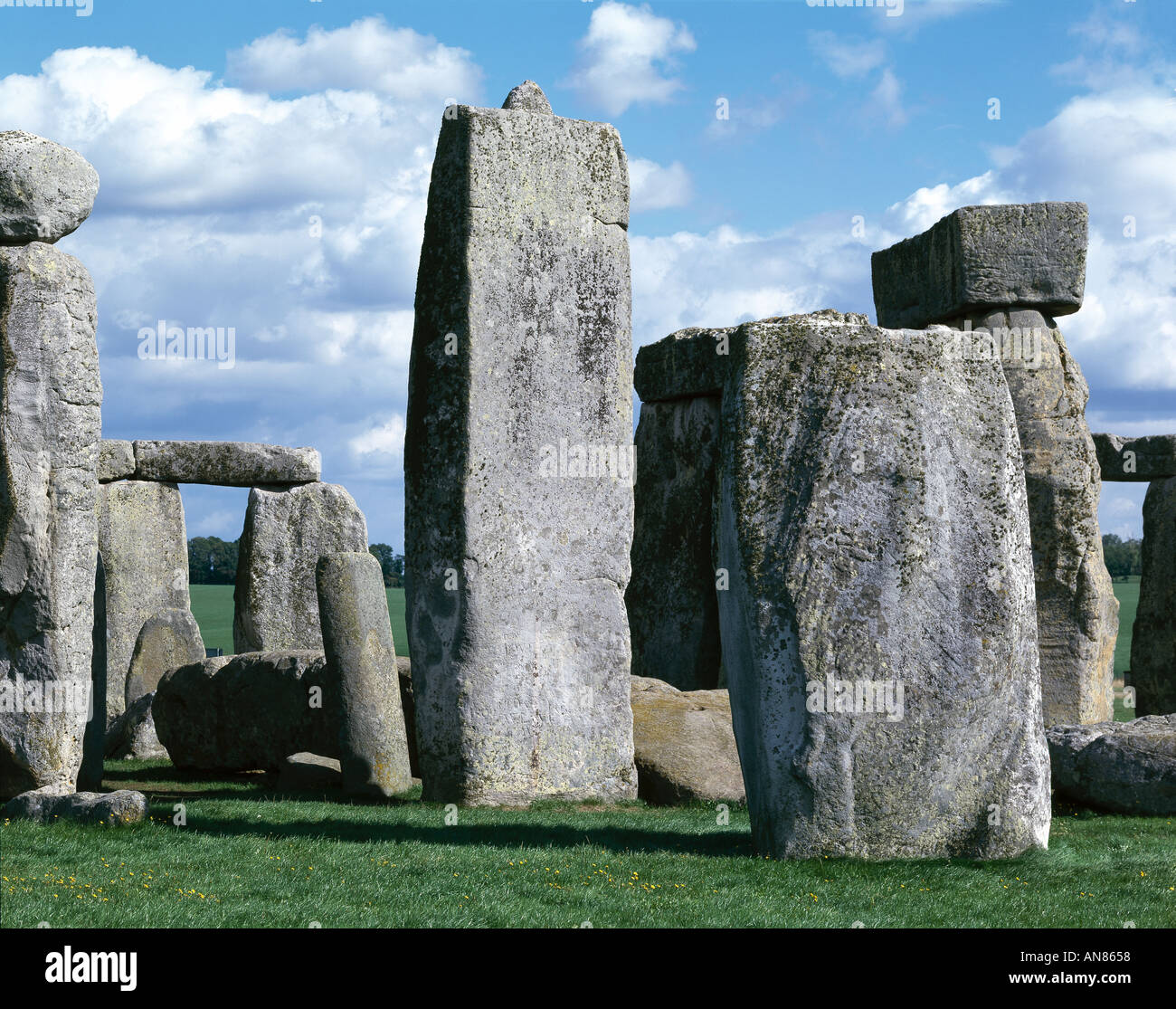 Stonehenge, la plaine de Salisbury, Wiltshire, Angleterre. Banque D'Images