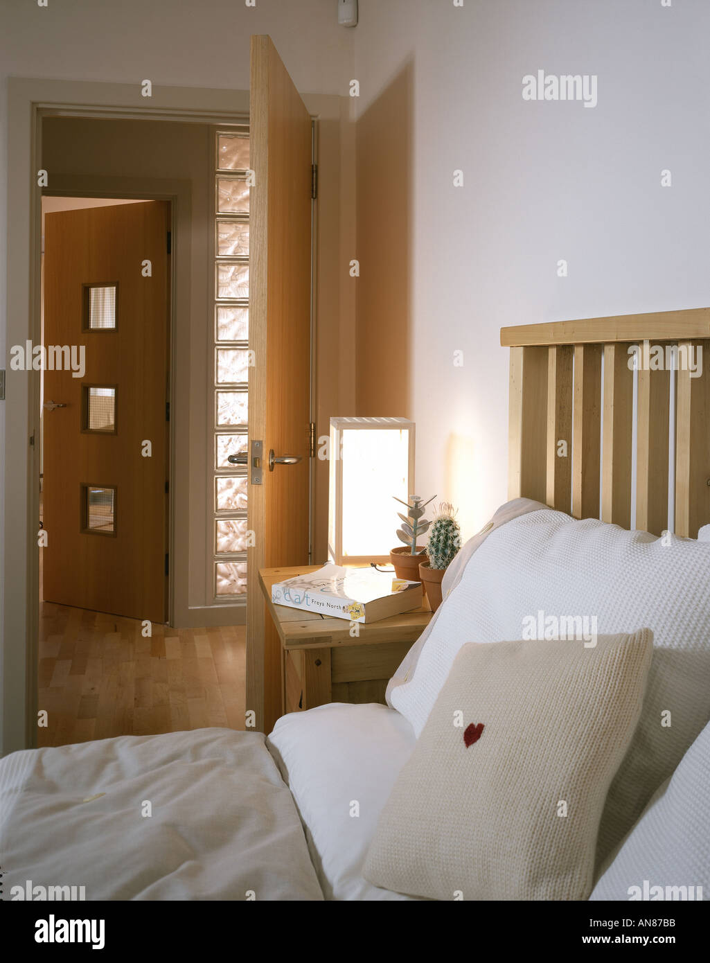 Ducs Wharf Apartments, Nottingham. Chambre à coucher. Banque D'Images