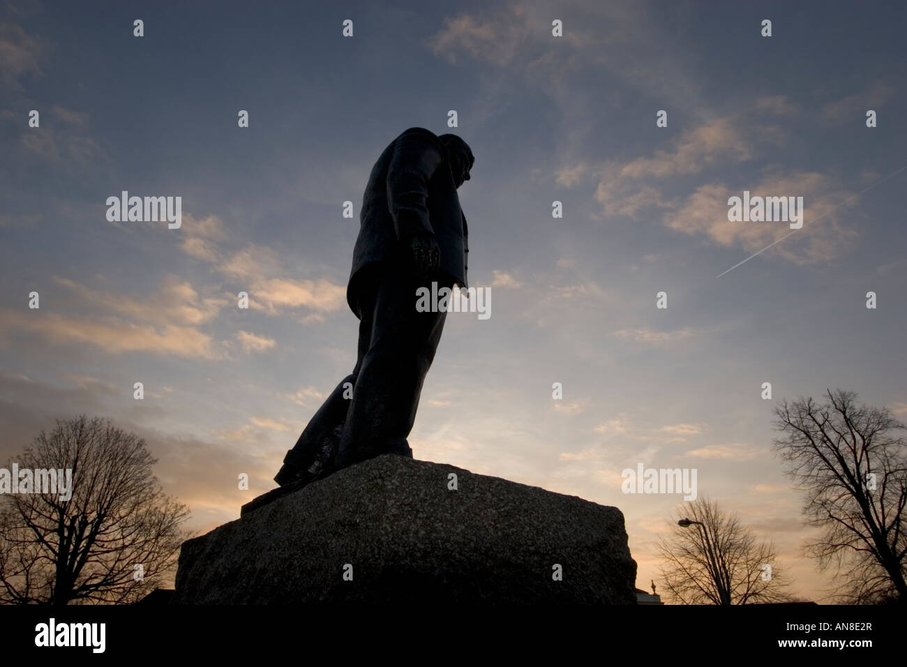Winston Churchill statue Woodford Essex Banque D'Images