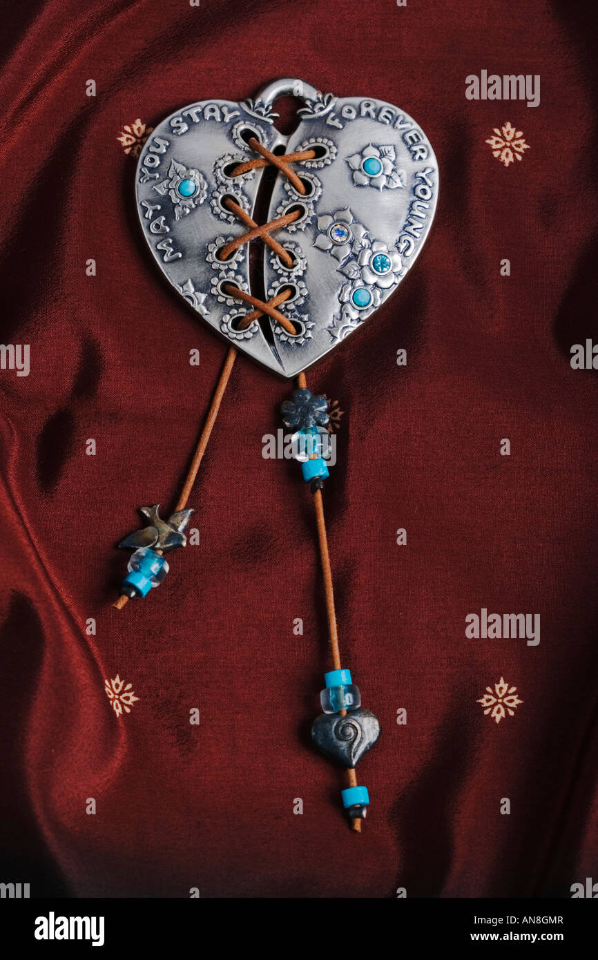 Portrait d'un Hamsa argent décoré Banque D'Images