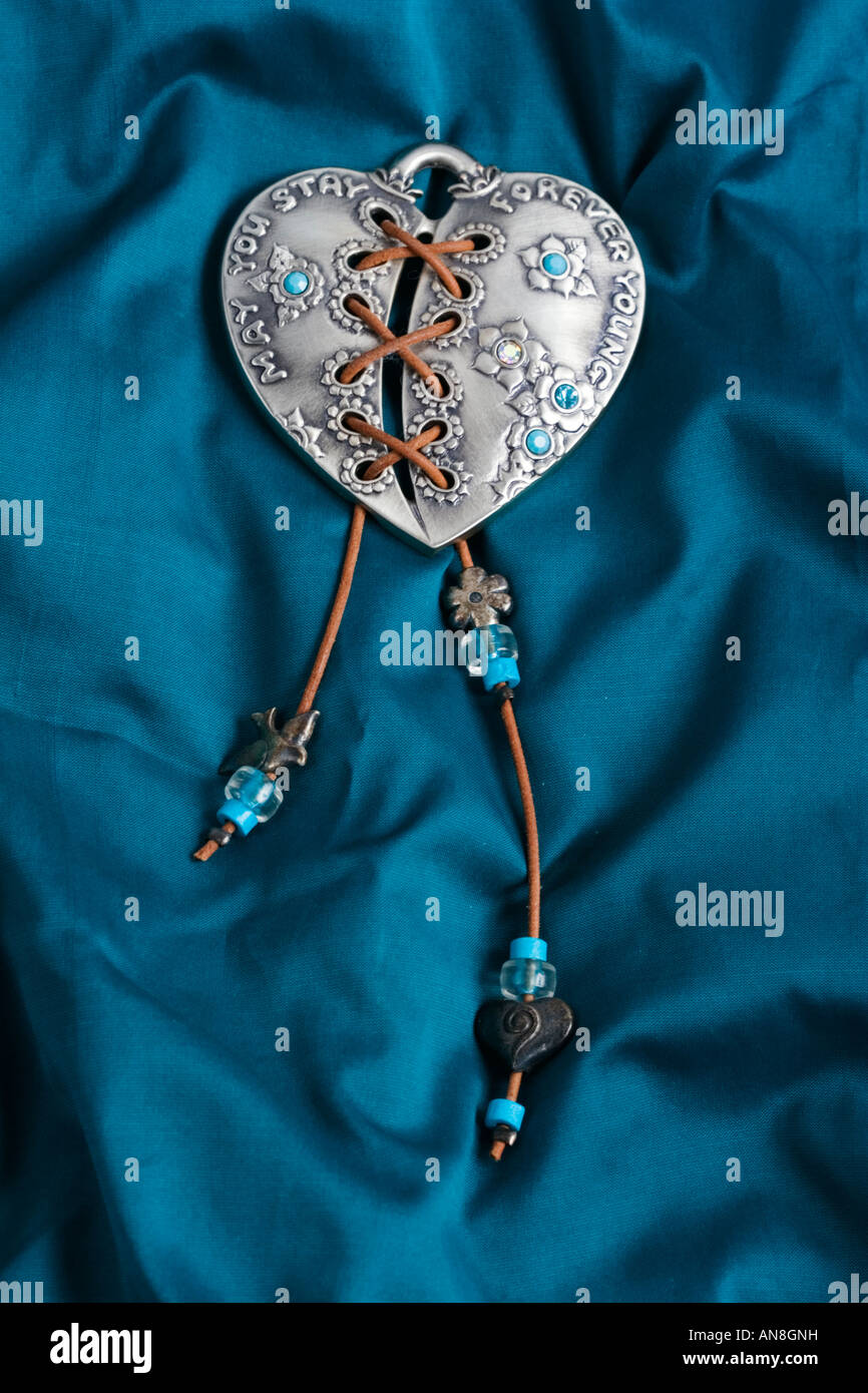 Portrait d'un Hamsa argent décoré Banque D'Images