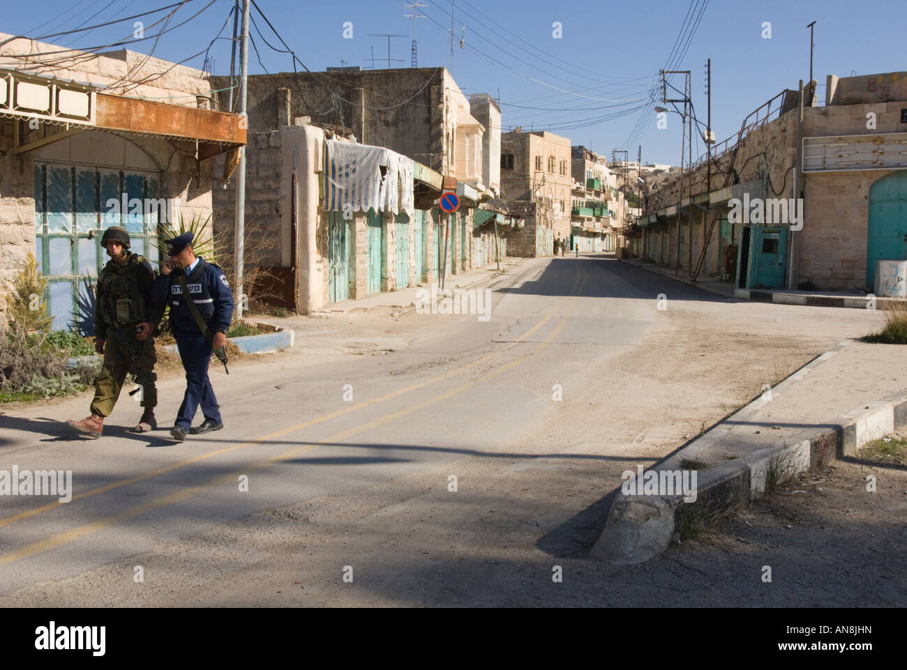 L'Autorité palestinienne Israël colonie juive d'Hébron Banque D'Images