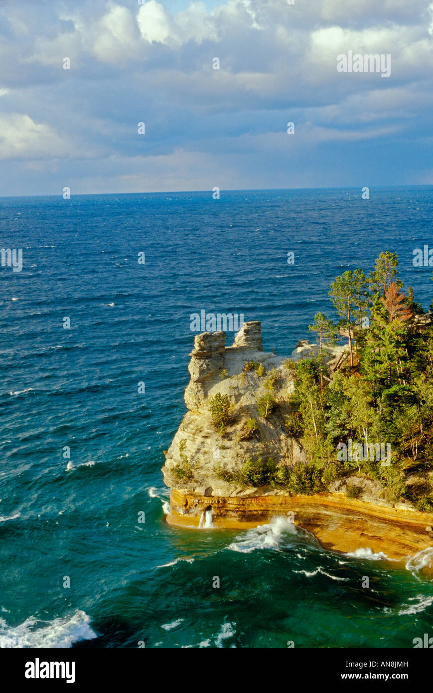 Château de mineur, Pictured Rocks National Lakeshore, au Michigan Banque D'Images