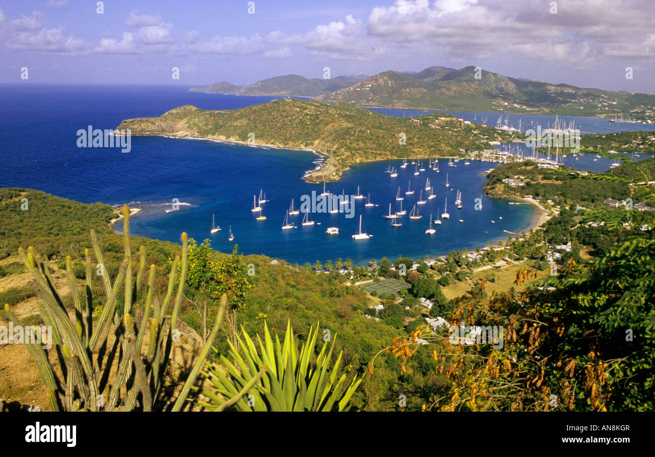 Nelsons Dock yard English Harbour Antigua & Barbuda, Caraïbes. Banque D'Images