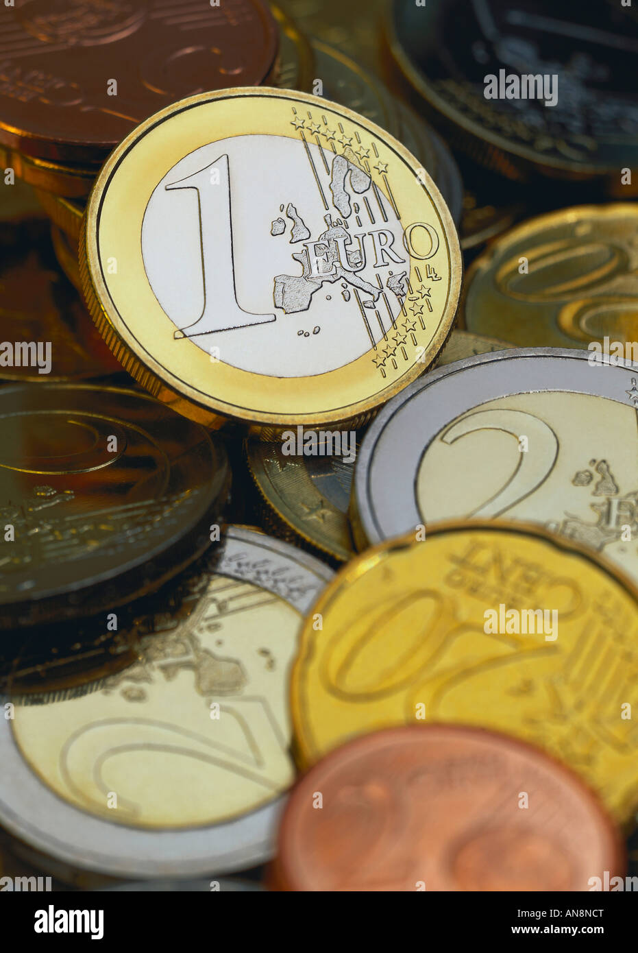 Pièces de monnaie européennes Banque D'Images