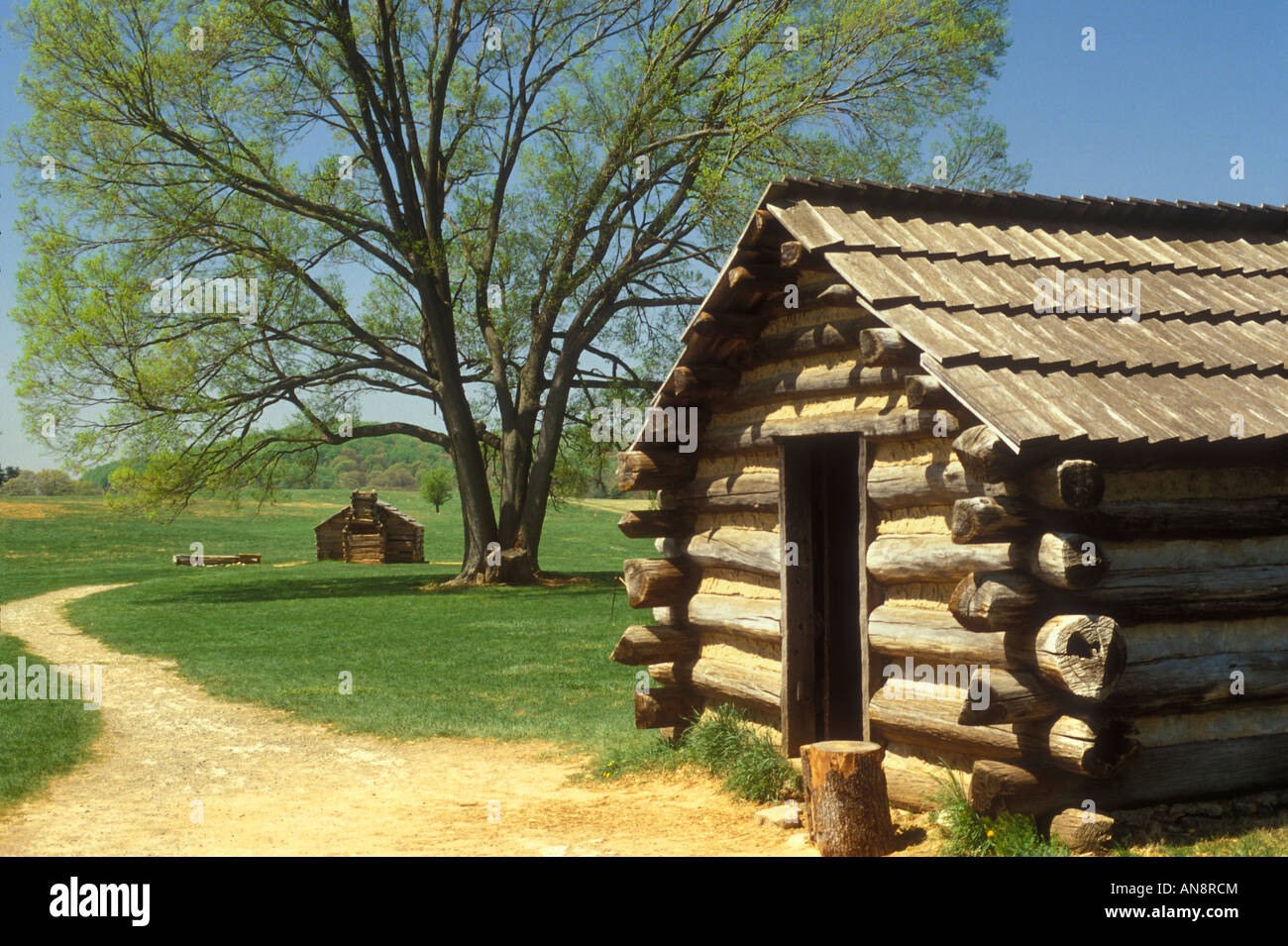 Brigade Muhlenburg Huts, Valley Forge National Historical Park, King of Prussia, Pennsylvanie, USA Banque D'Images