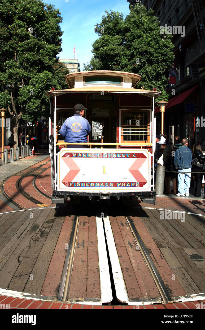 Terminus du téléphérique, San Francisco, CA, USA Banque D'Images