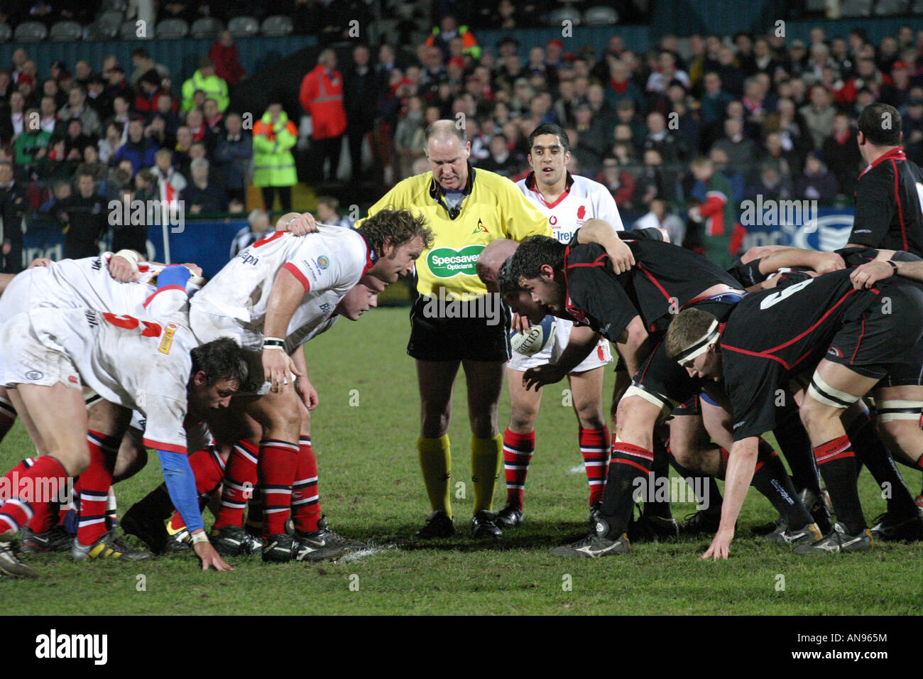 V Ulster Rugby Ligue Celtique Edimbourg Belfast 26 mars 2004 Ravenhill Banque D'Images