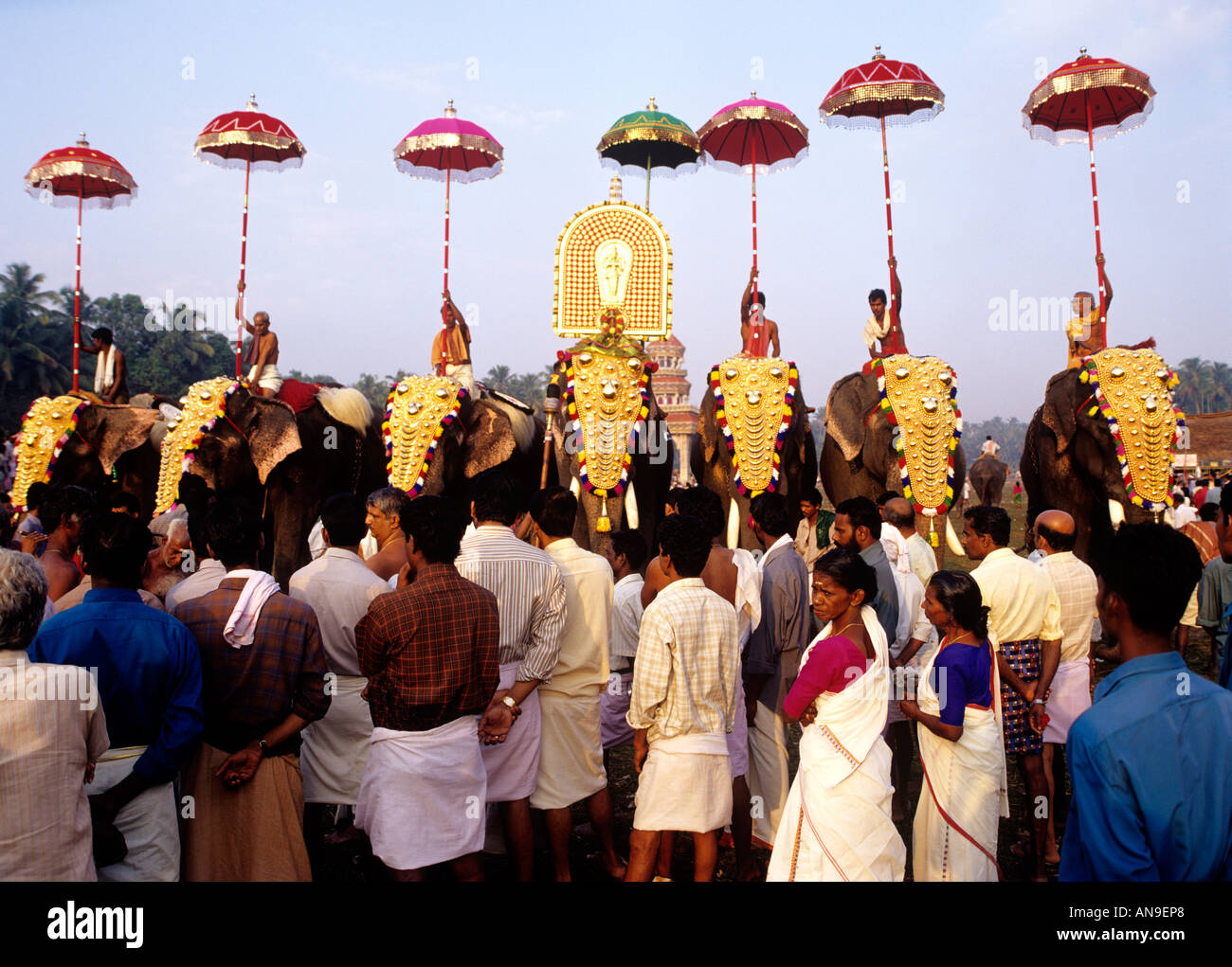 ARATTUPUZHA THRISSUR POORAM KERALA Banque D'Images