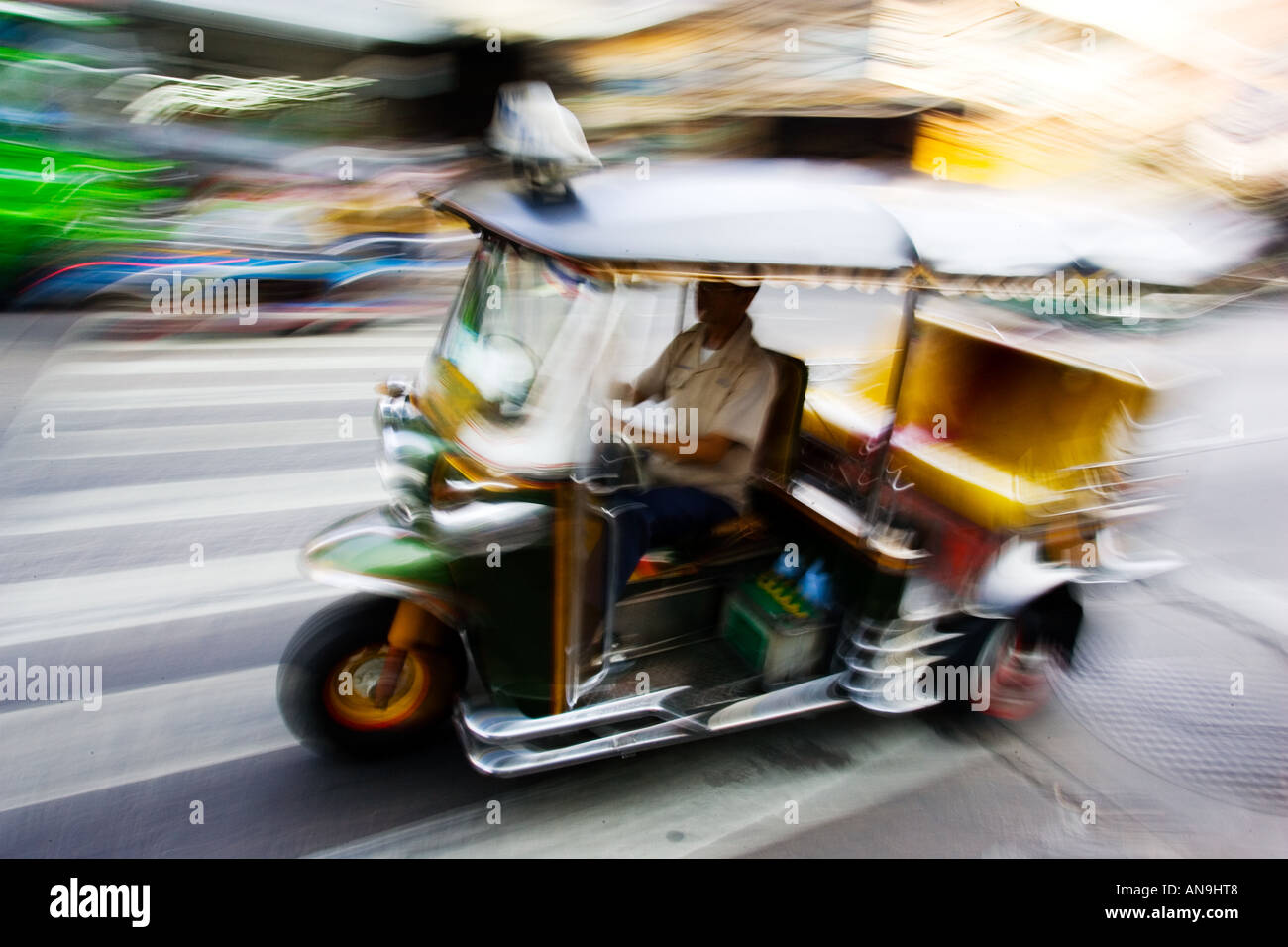 Taxi tuk tuk Bangkok Thaïlande Banque D'Images