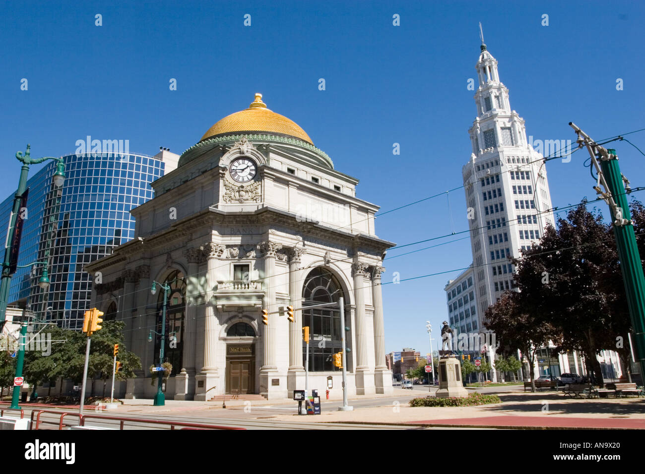 Édifice de la Banque d'épargne de Buffalo et General Electric Tower Niagara Mohawk Building Buffalo New York Banque D'Images