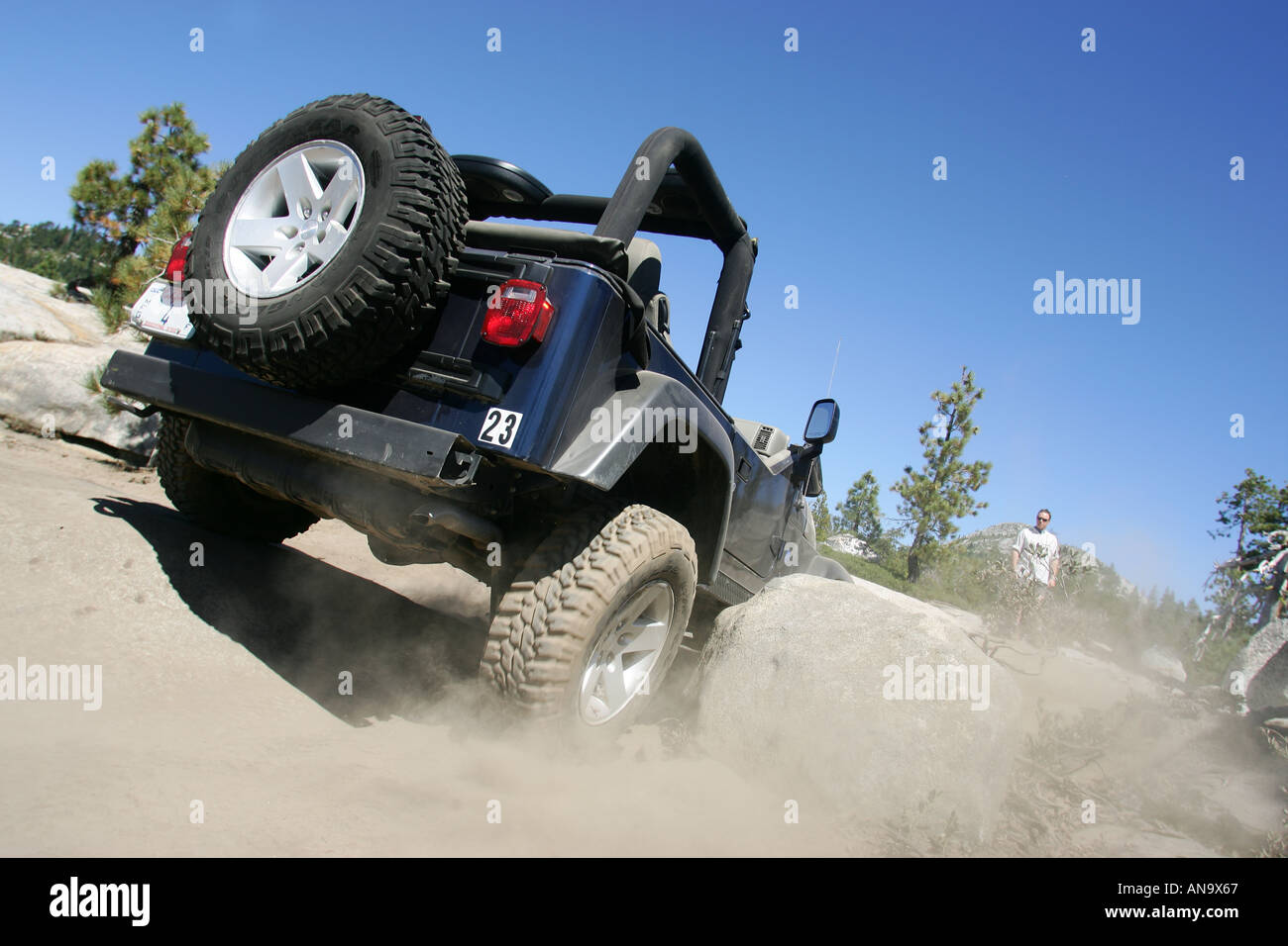 Le Rubicon trail, Lake Tahoe Nevada. L'une des plus dures 4 x 4 pistes dans le monde Banque D'Images