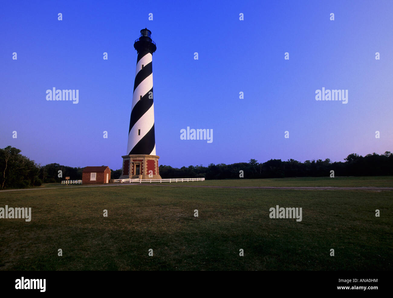 Le phare de Cape Hatteras en Caroline du Nord Outer Banks USA Banque D'Images