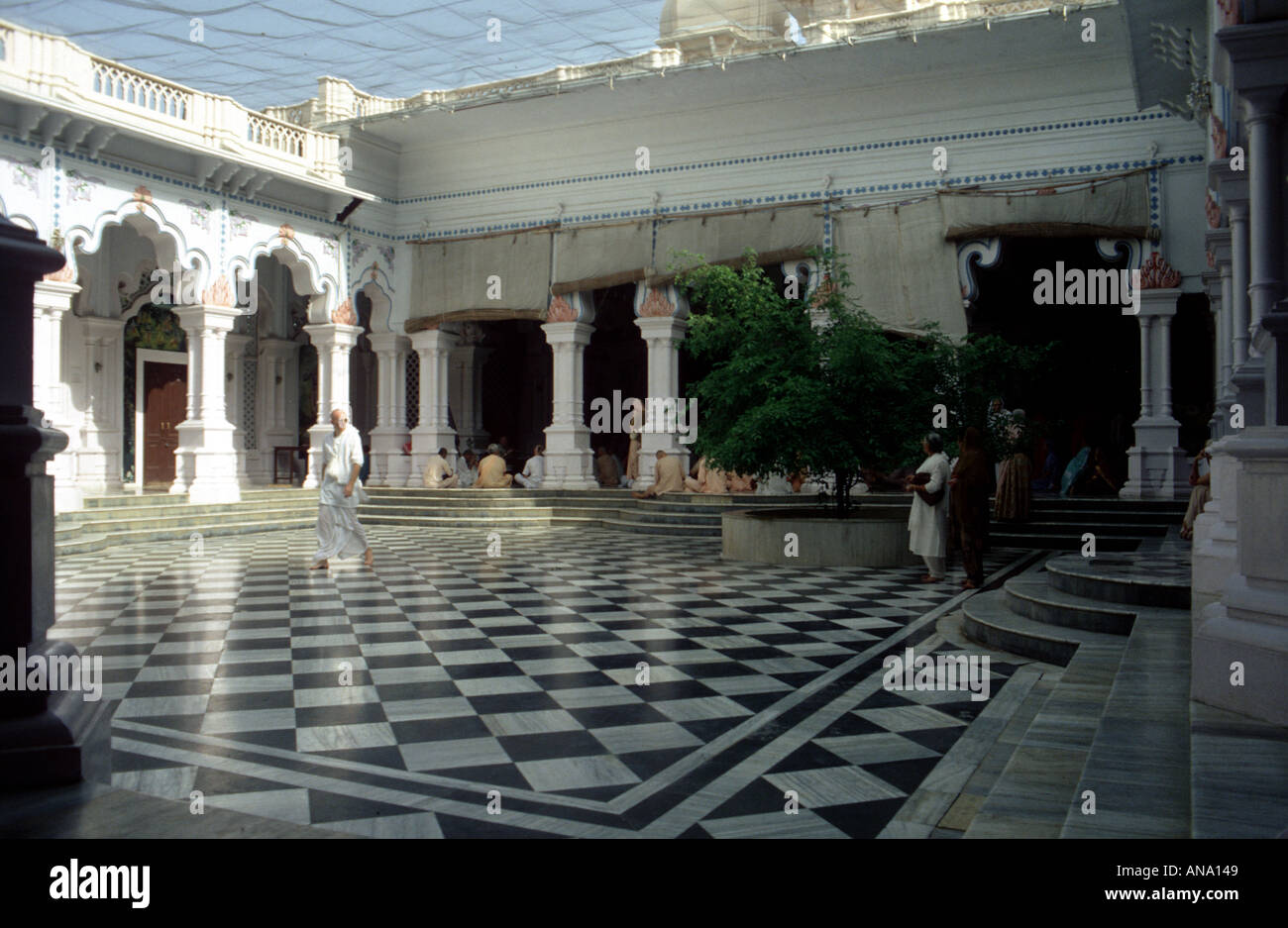 Temple ISKCON à Vrindavan, Inde Banque D'Images
