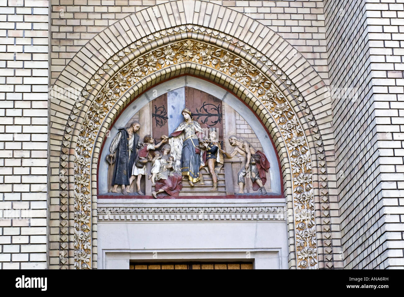 Détails sur le mur de l'église Banque D'Images