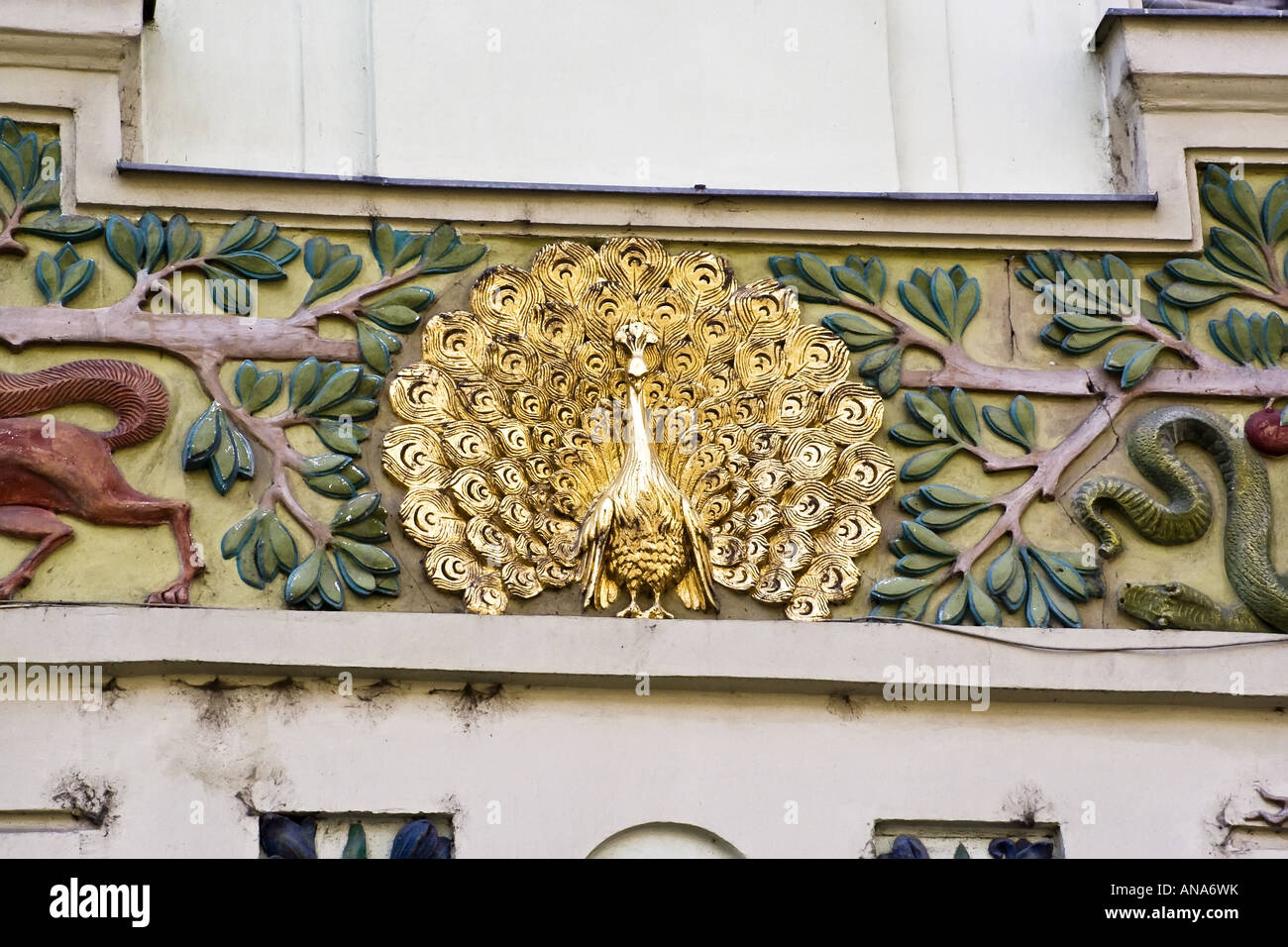 Détail de l'or sur le mur Banque D'Images