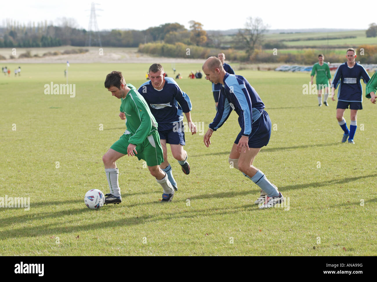 Football Ligue dimanche à Harbury Lane, Leamington Spa, Angleterre, RU Banque D'Images