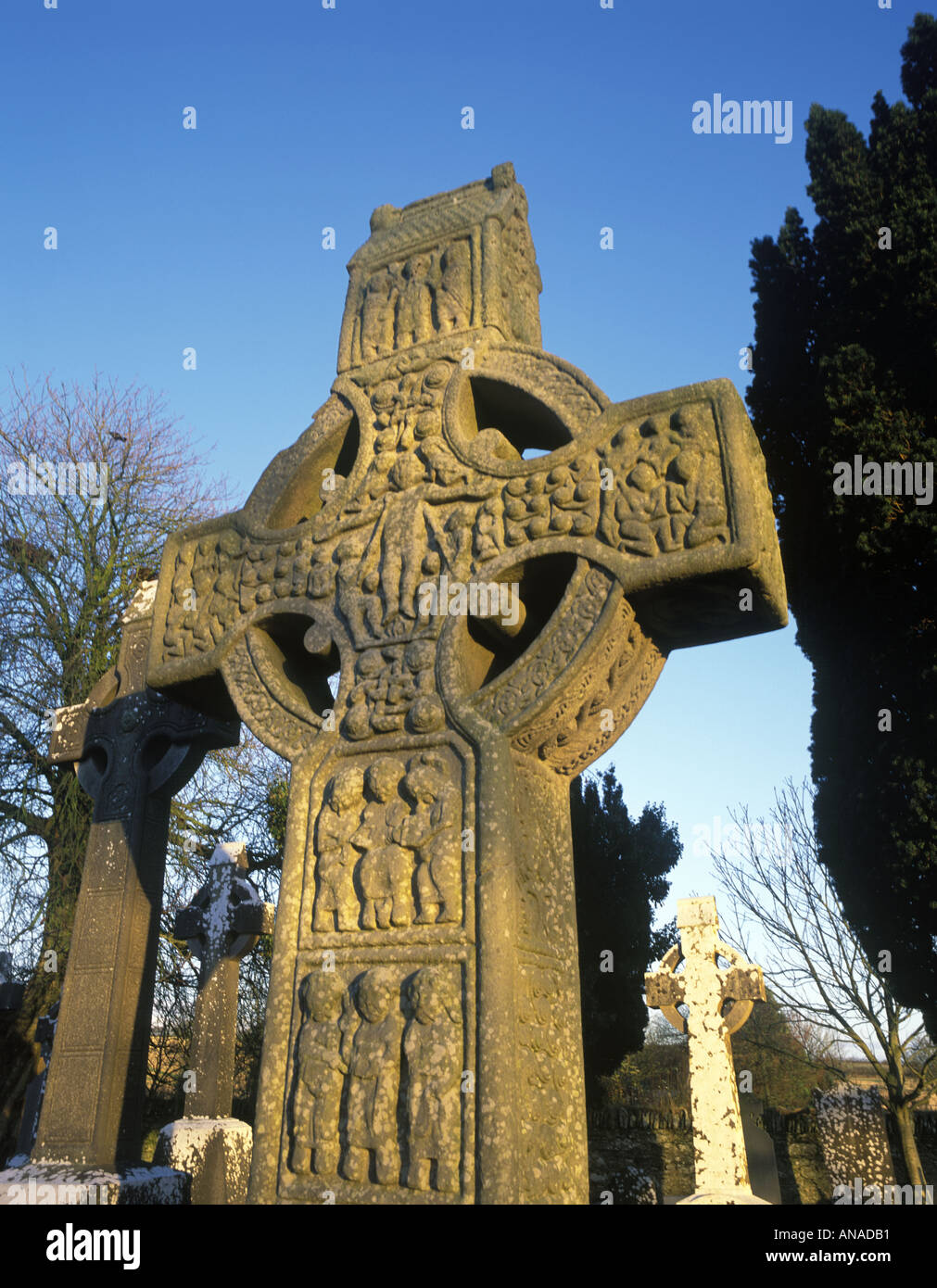 Un ancien de Monasterboice celtique dans le comté de Louth Irlande Banque D'Images
