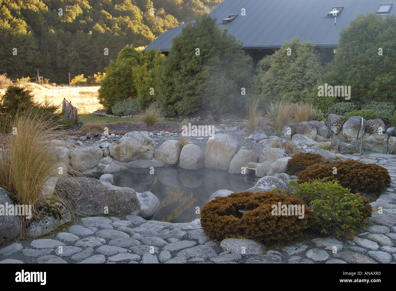 Thermal Spa, maruia springs, South Island, New Zealand Banque D'Images