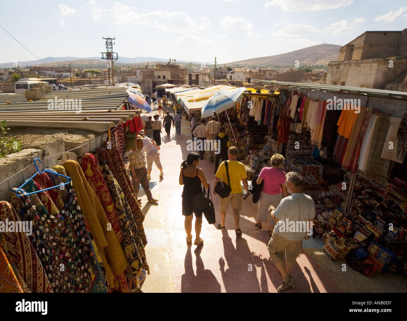 La ville souterraine de Kaymakli bazar par la Turquie Cappadoce Banque D'Images