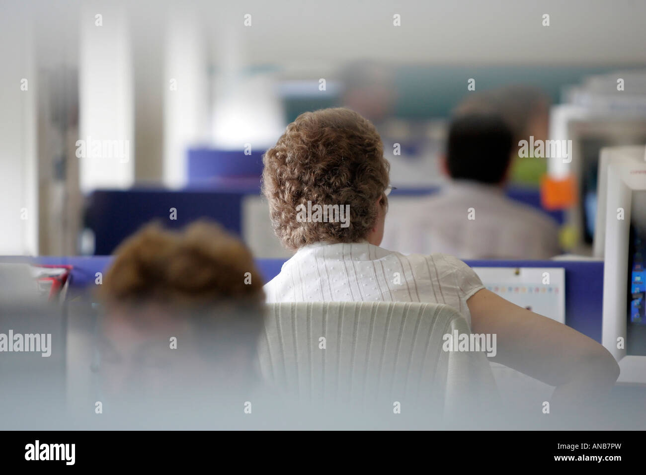 Les PERSONNES TRAVAILLANT DANS UN BUREAU. Banque D'Images