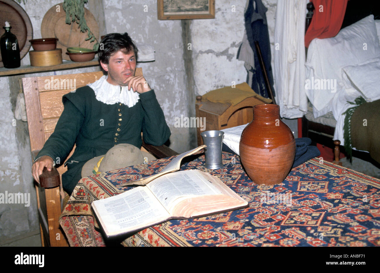 Plymouth Plantation MA Banque D'Images