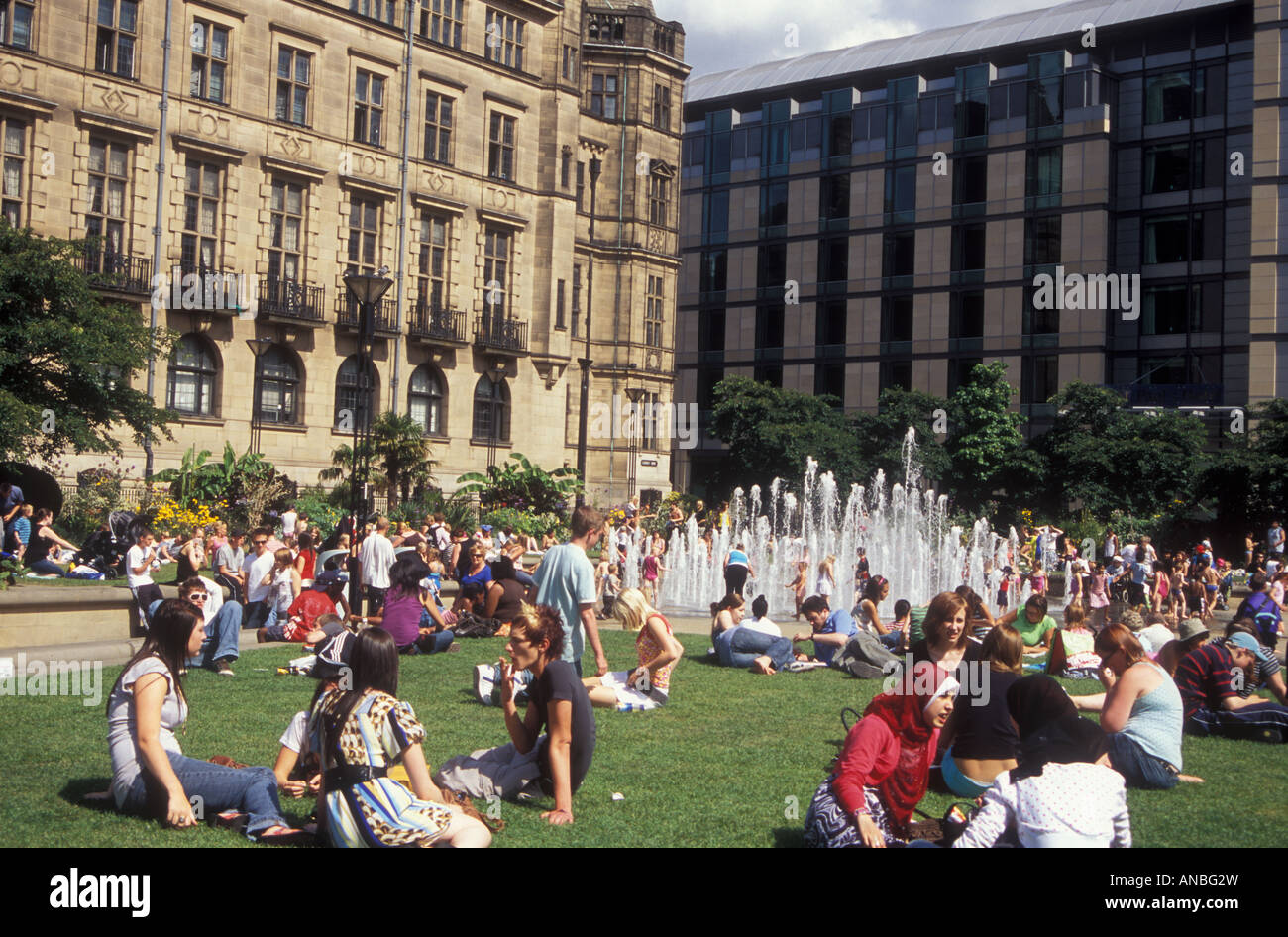 Les Jardins de la paix, le centre-ville de Sheffield Banque D'Images