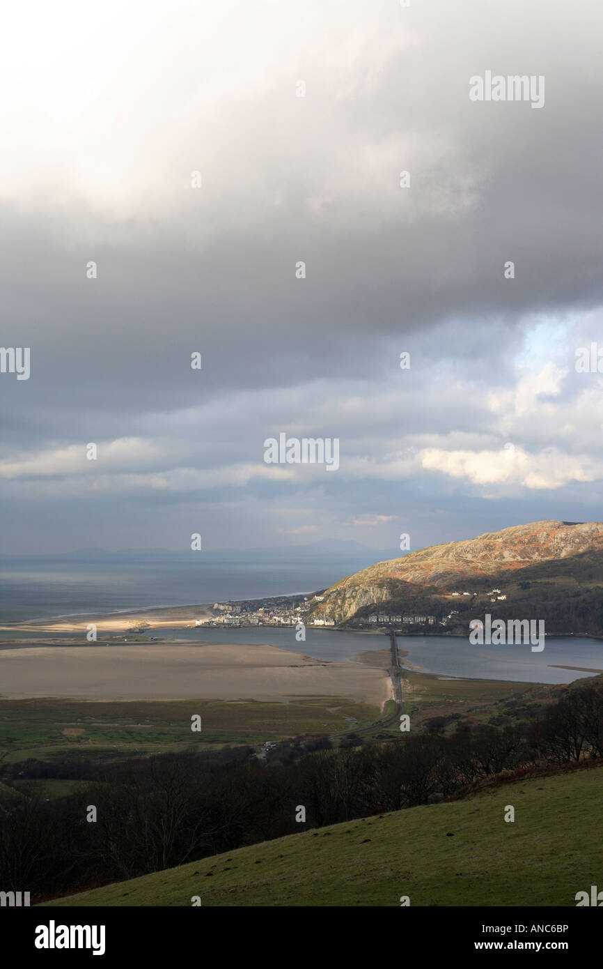 Un paysage de barmouth cardigan bay et sur la côte ouest du pays de Galles Banque D'Images