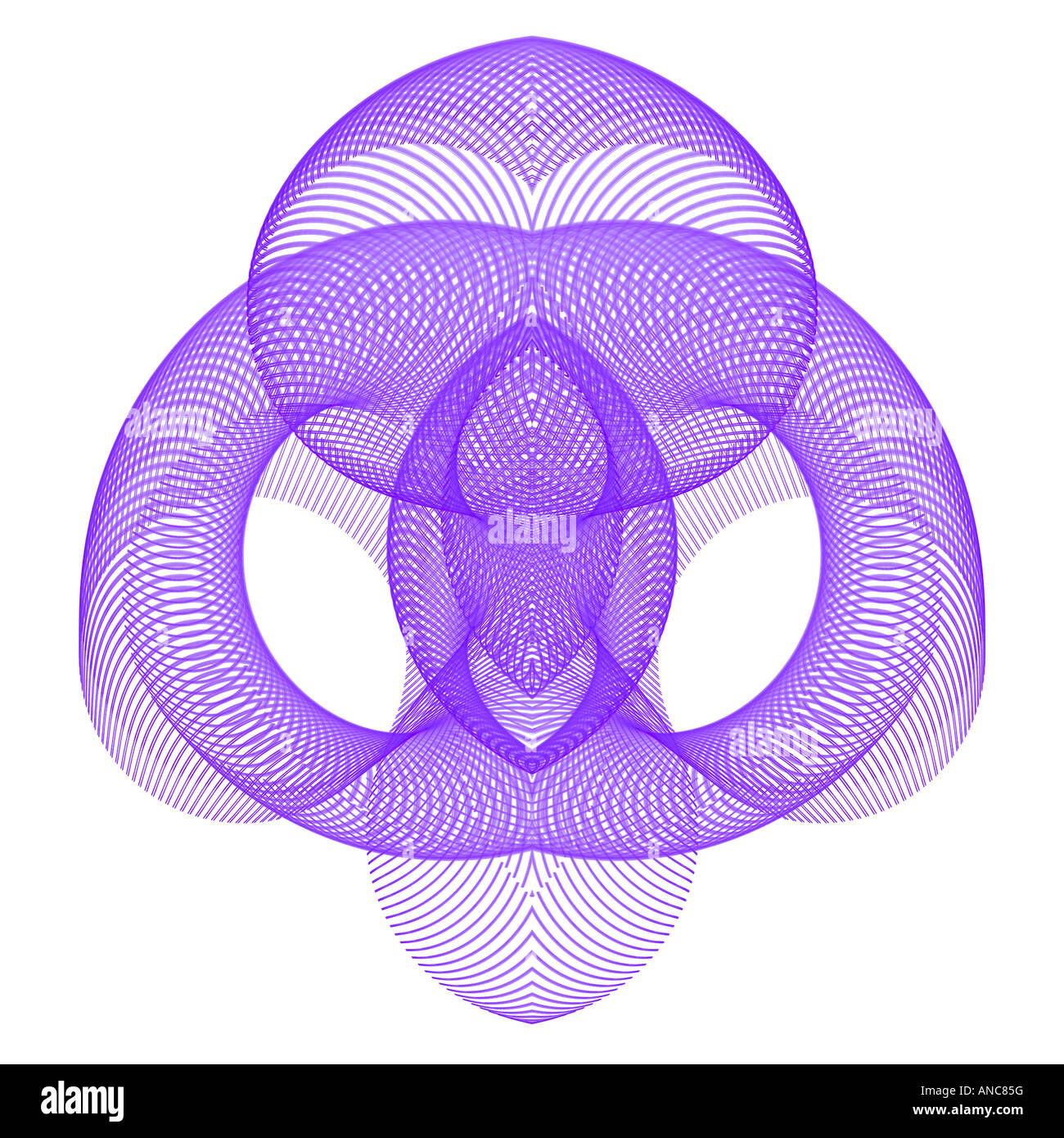 Résumé de l'image fractale ressemblant à un fil violet figure Banque D'Images