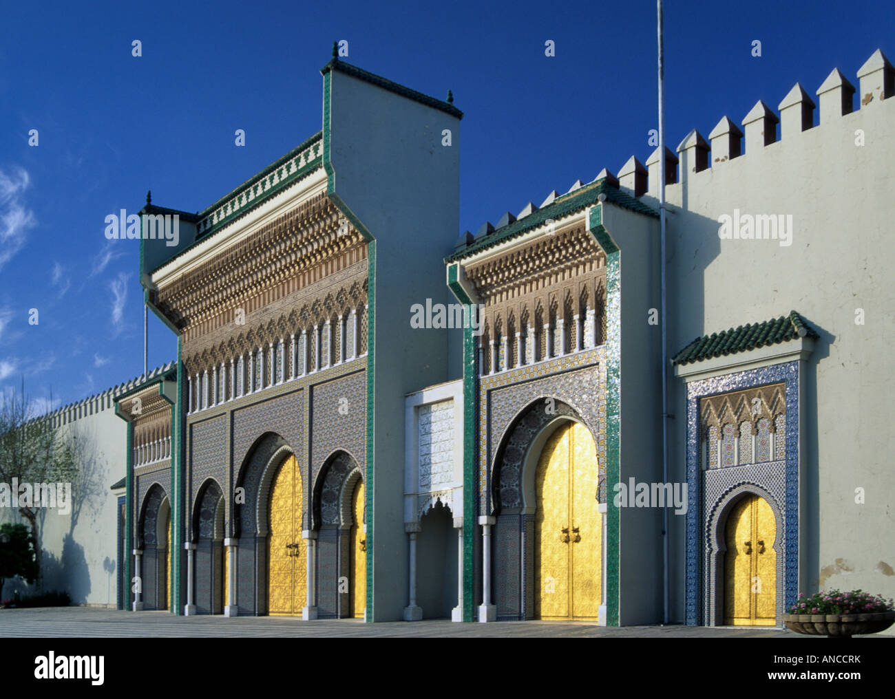 Royal Palace Fès Maroc Banque D'Images