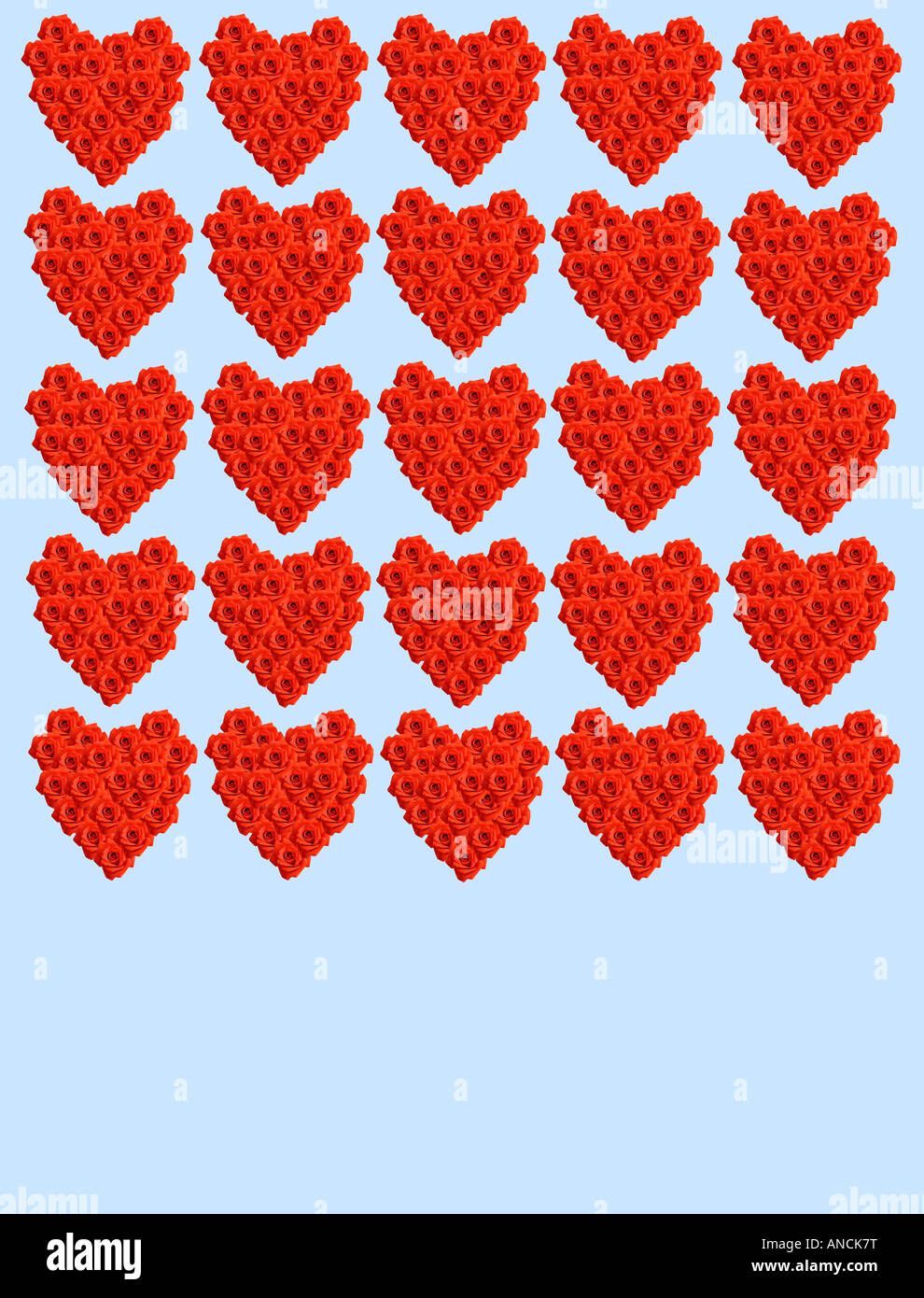 Valentine Hearts composé de roses rouges Banque D'Images