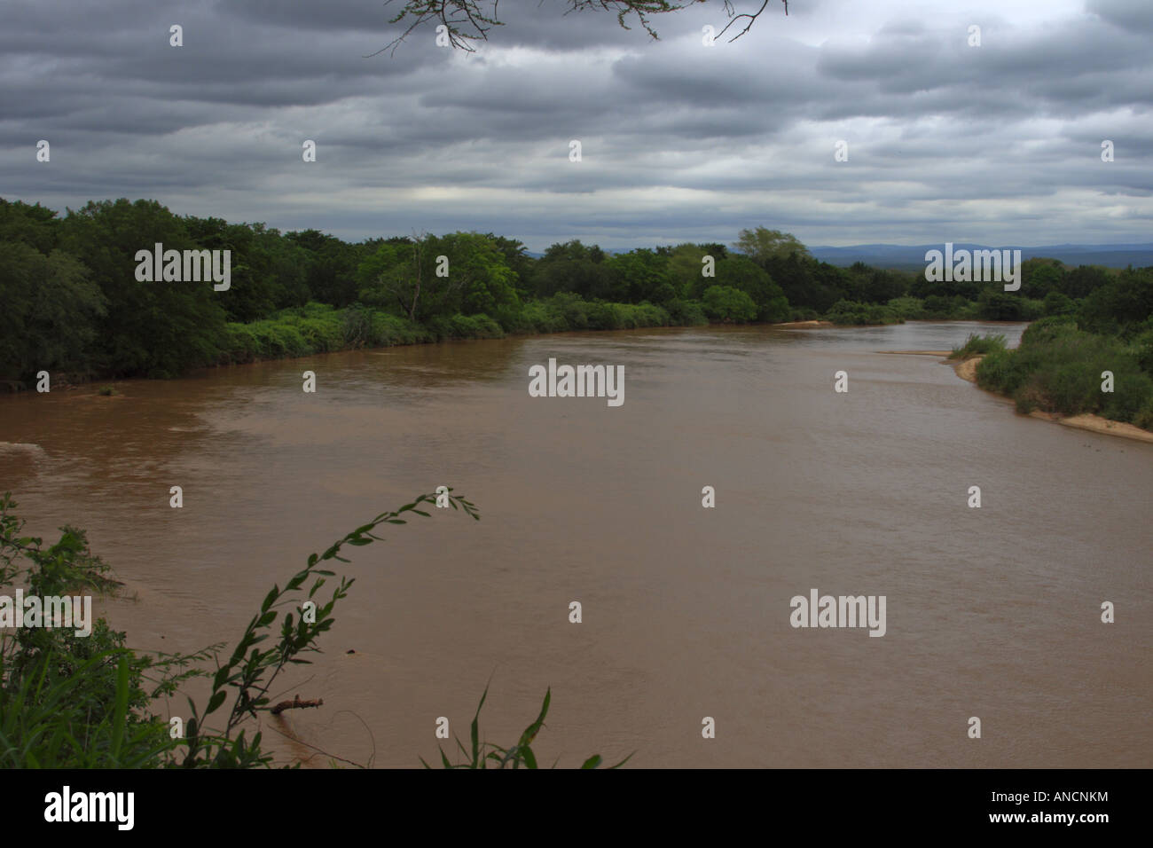 Usutu River, Red Cliffs site pique-nique à Ndumo Banque D'Images