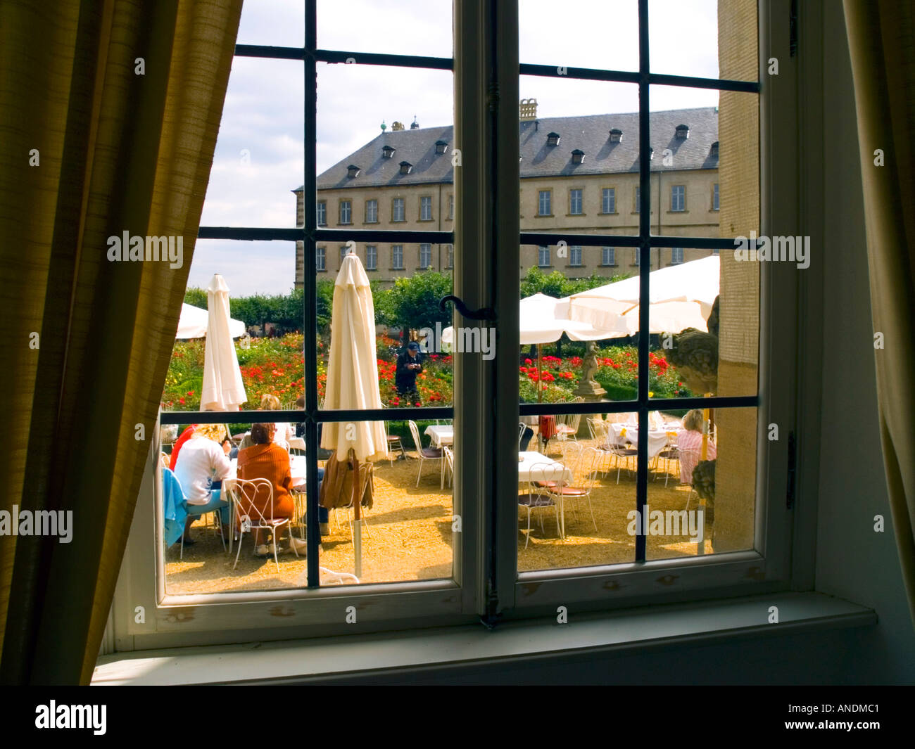 Allemagne Bavière Franconie Neue Residenz Bamberg Nouveau Palais Rose Garden Banque D'Images
