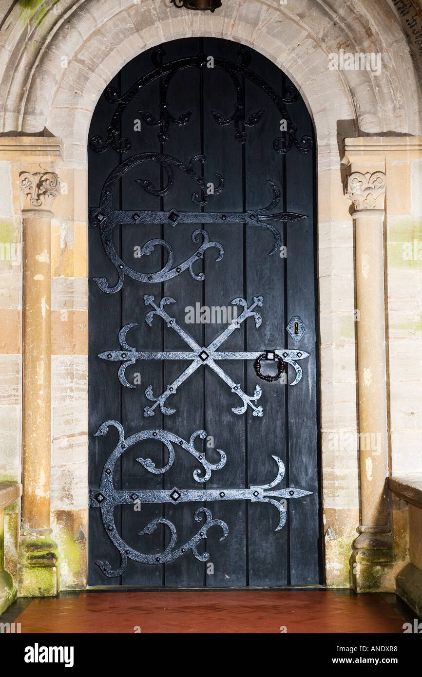 Porte de l'église All Saints Church Lench Royaume-uni Worcestershire Banque D'Images