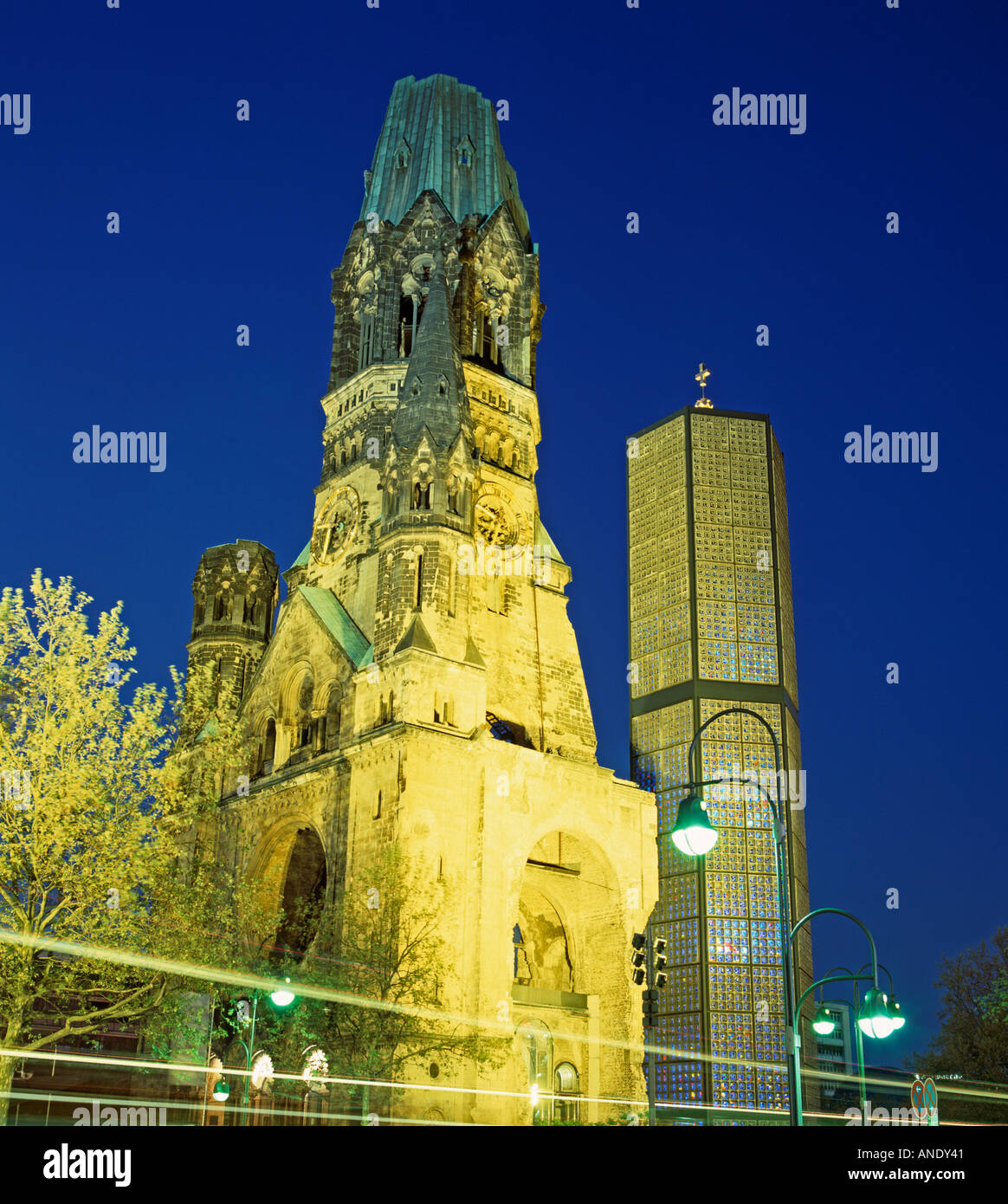 Kaiser Wilhelm Memorial Church, Gedachtniskirche, Berlin, Allemagne Banque D'Images