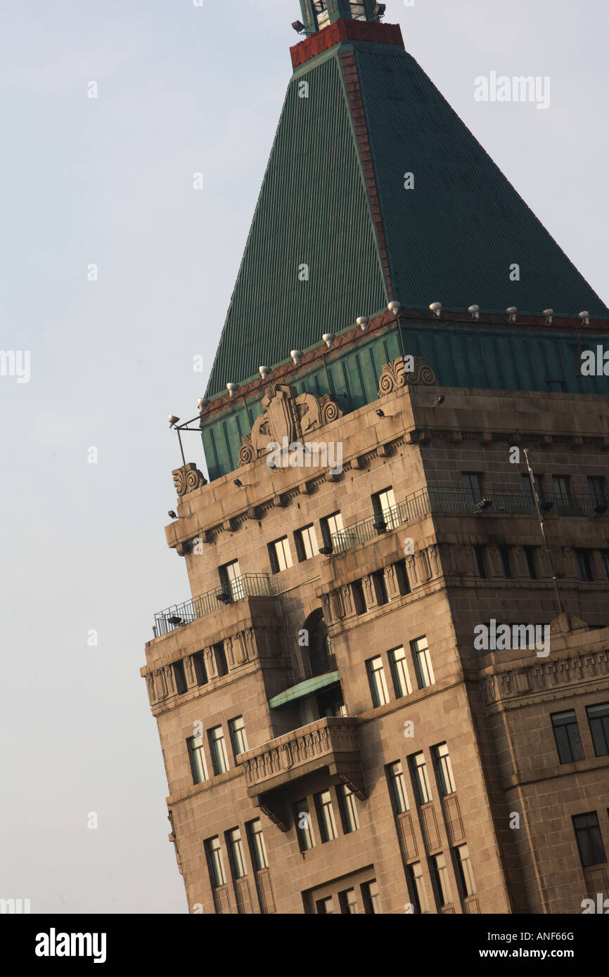 Le quartier historique art déco de l'Hôtel de la paix autrefois connu sous le nom de Shanghai Cathay s plus légendaire hôtel Banque D'Images