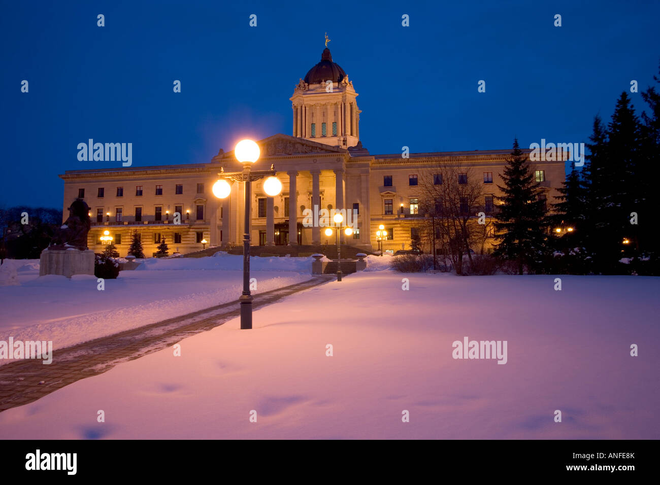 Édifice de l'Assemblée législative du Manitoba, Winnipeg, Manitoba, Canada. Banque D'Images