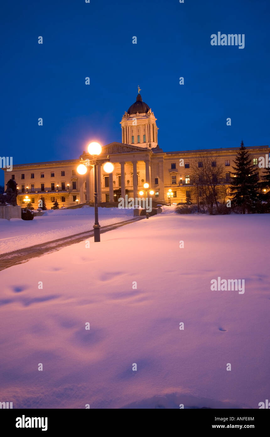 Édifice de l'Assemblée législative du Manitoba, Winnipeg, Manitoba, Canada. Banque D'Images