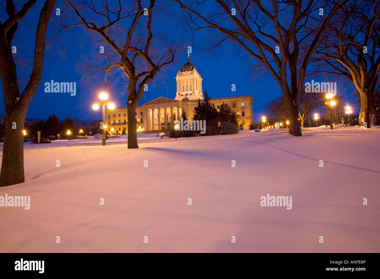 Édifice de l'Assemblée législative du Manitoba, Winnipeg, Manitoba, Canada. Banque D'Images