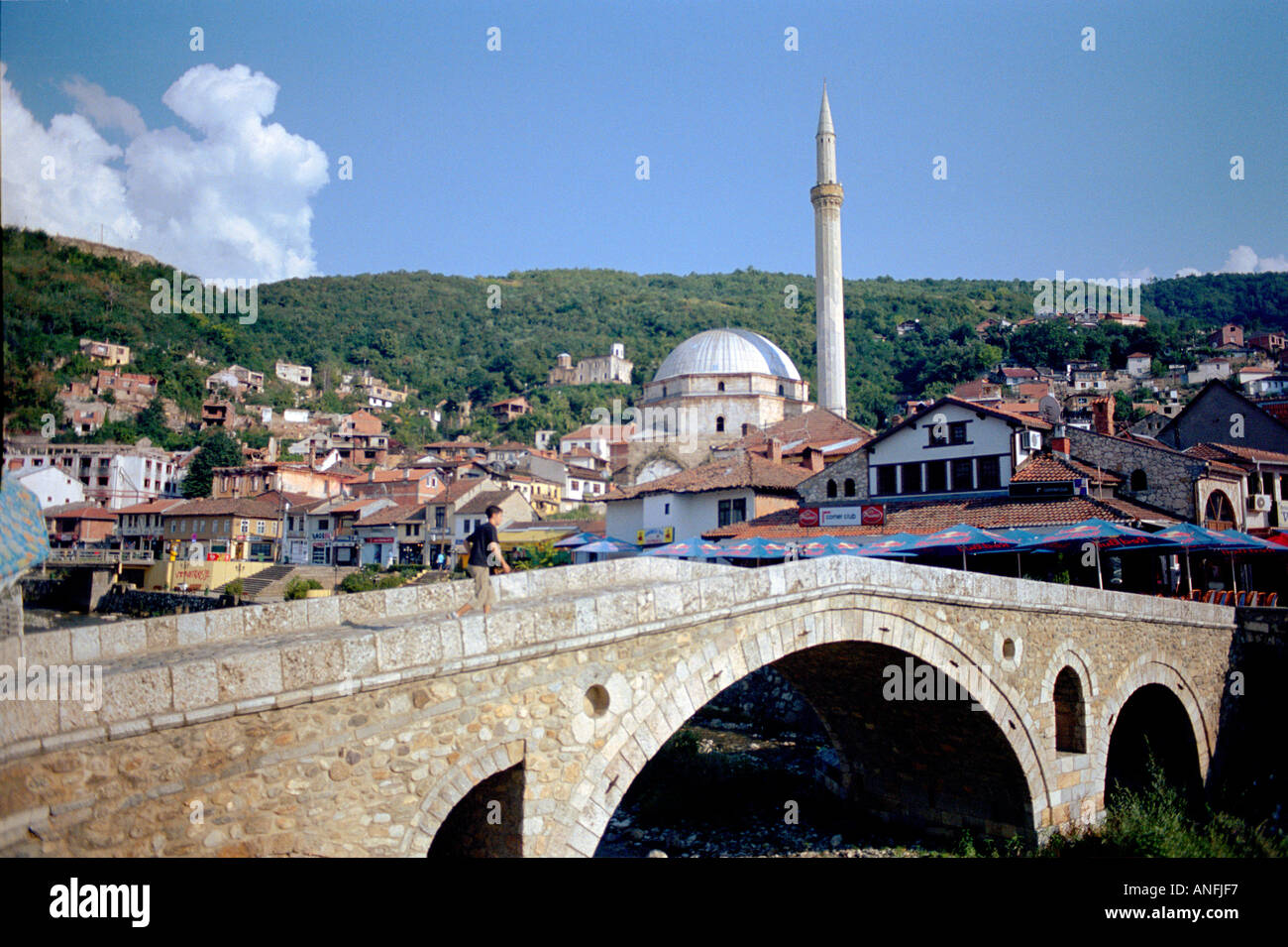 Le pont médiéval à Prizren, Kosovo Banque D'Images